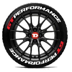 TYRE Decor Customised Tyre Stickers for Car Tyres - GT Performance (Stickers for 4 Tyres)