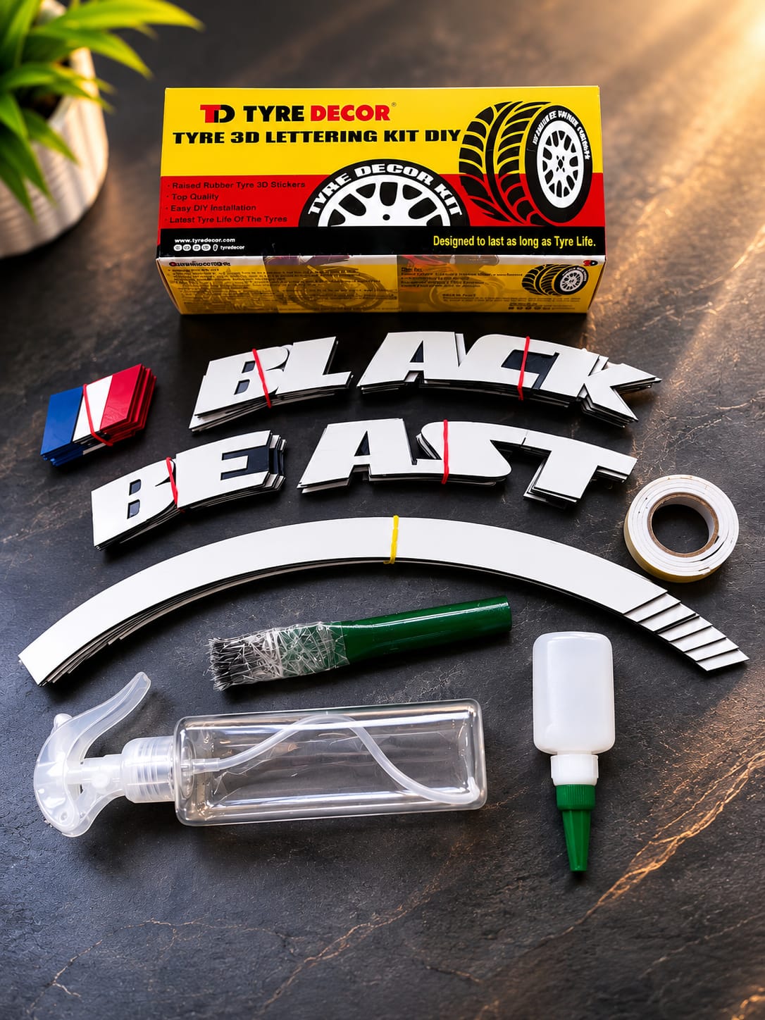 BLACK BEAST CUSTOM TYRE 3D Lettering - Image 17