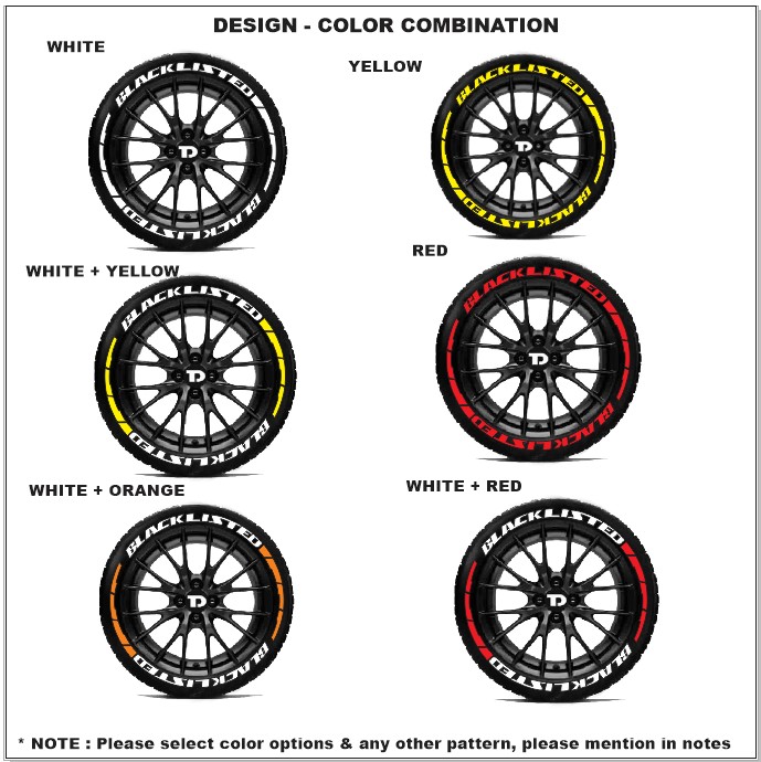 BLACK LISTED & FROAST FREE ARC - CUSTOM TYRE 3D STICKER - Image 3