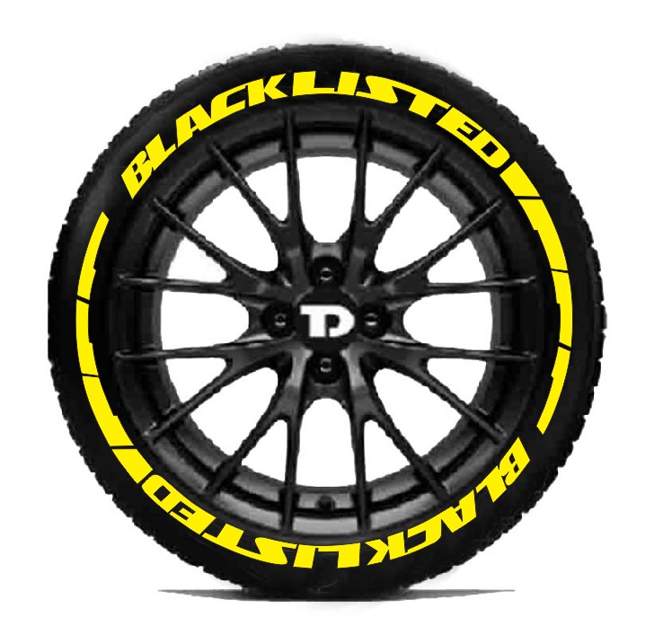 BLACK LISTED & FROAST FREE ARC - CUSTOM TYRE 3D STICKER - Image 4