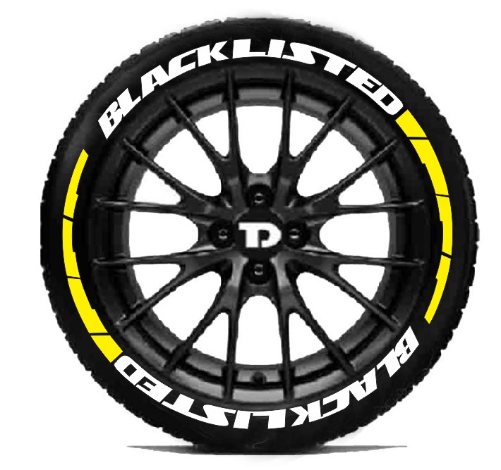 BLACK LISTED & FROAST FREE ARC - CUSTOM TYRE 3D STICKER - Image 5