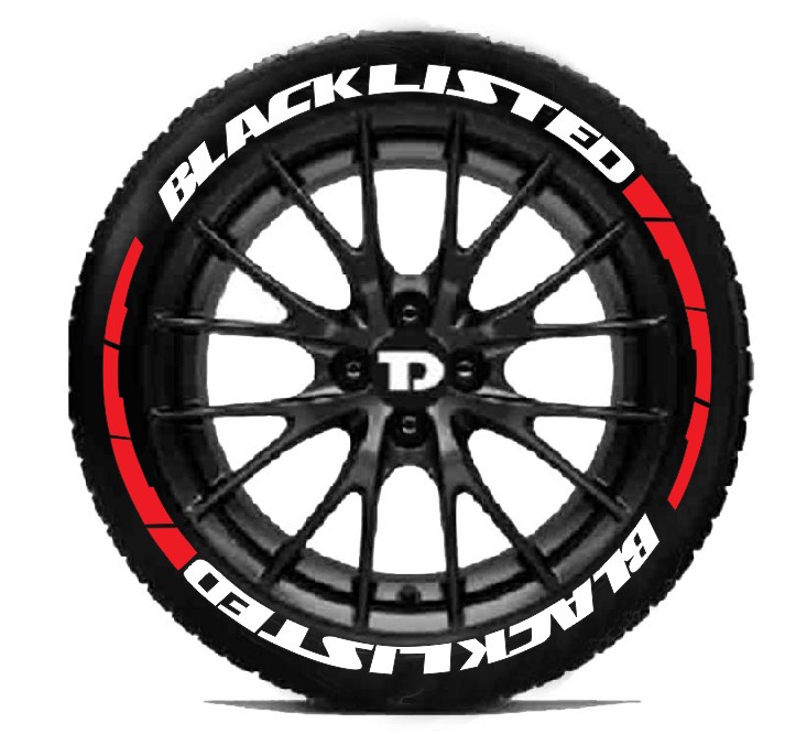 BLACK LISTED & FROAST FREE ARC - CUSTOM TYRE 3D STICKER - Image 6