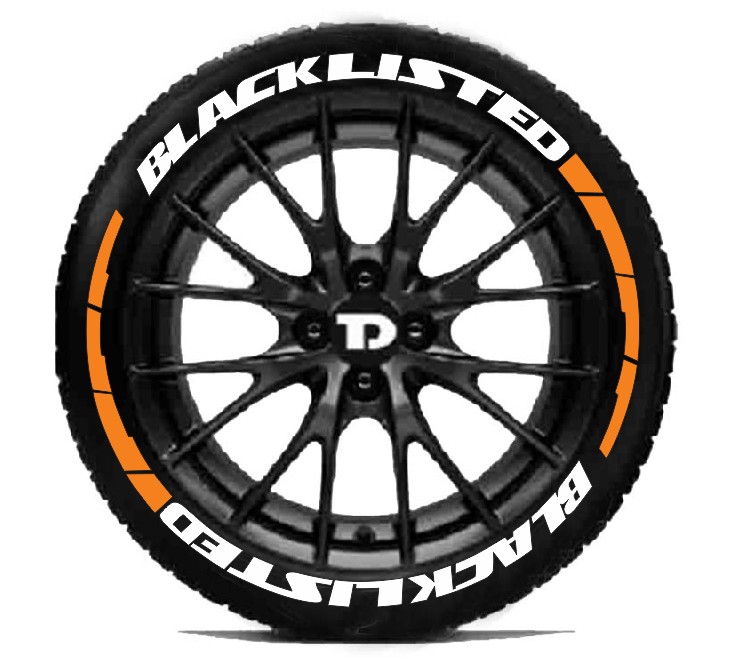 BLACK LISTED & FROAST FREE ARC - CUSTOM TYRE 3D STICKER - Image 7