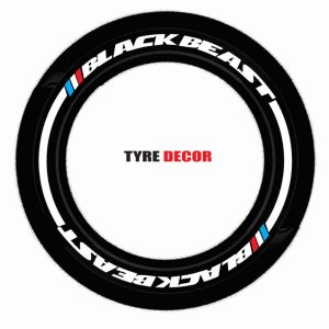 Tyre 3D Lettering For Motorcycle Tyres (Black Beast)