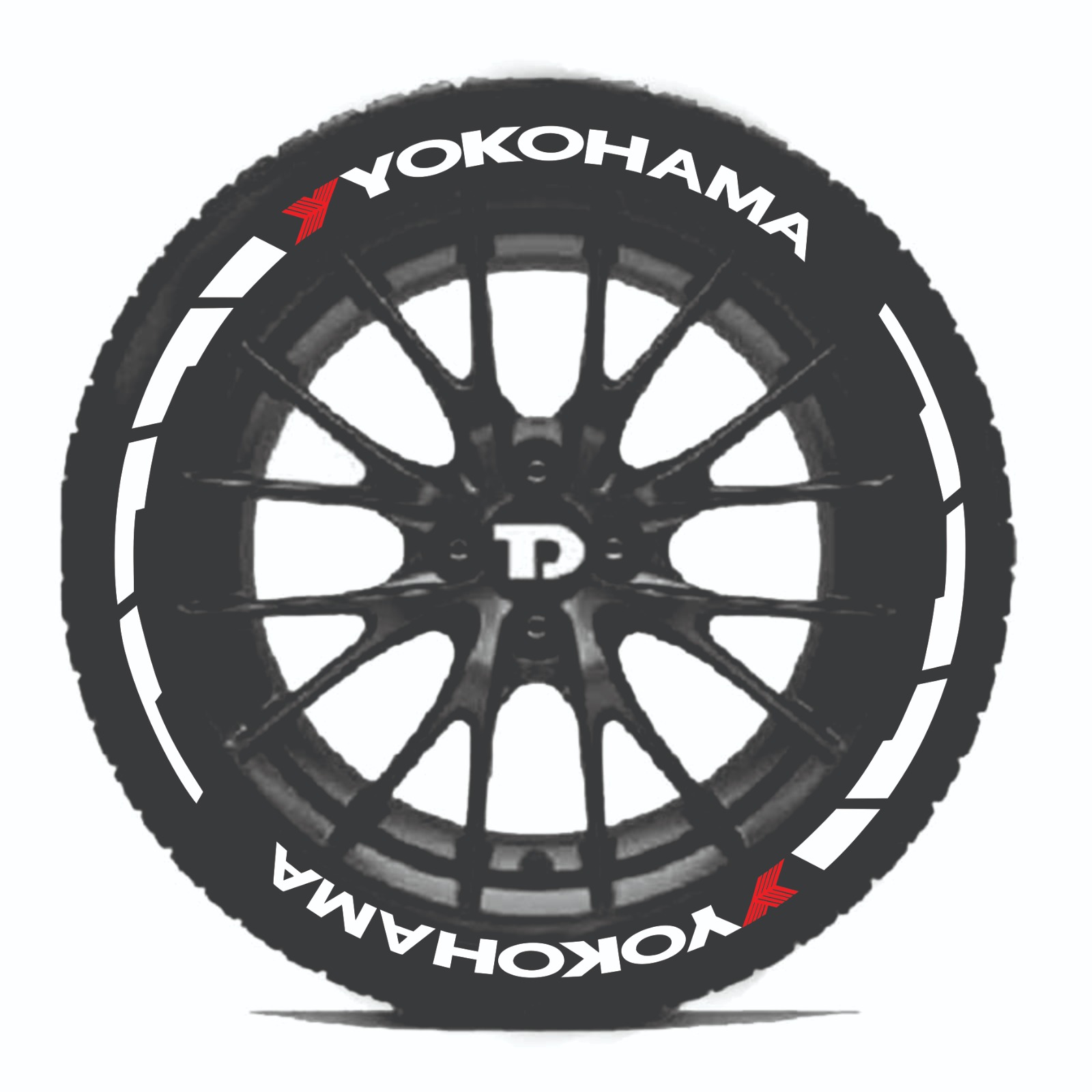 YOKOHAMA & FROAST FREE ARC - CUSTOM TYRE 3D STICKERS
