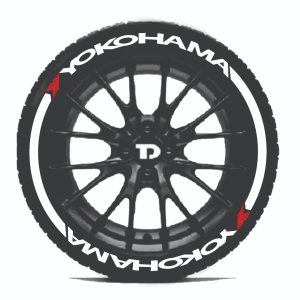 YOKOHAMA & STRIP TYRE 3D STICKERS