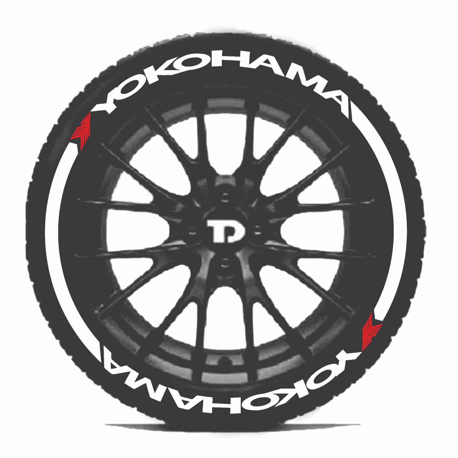 YOKOHAMA & STRIP TYRE 3D STICKERS