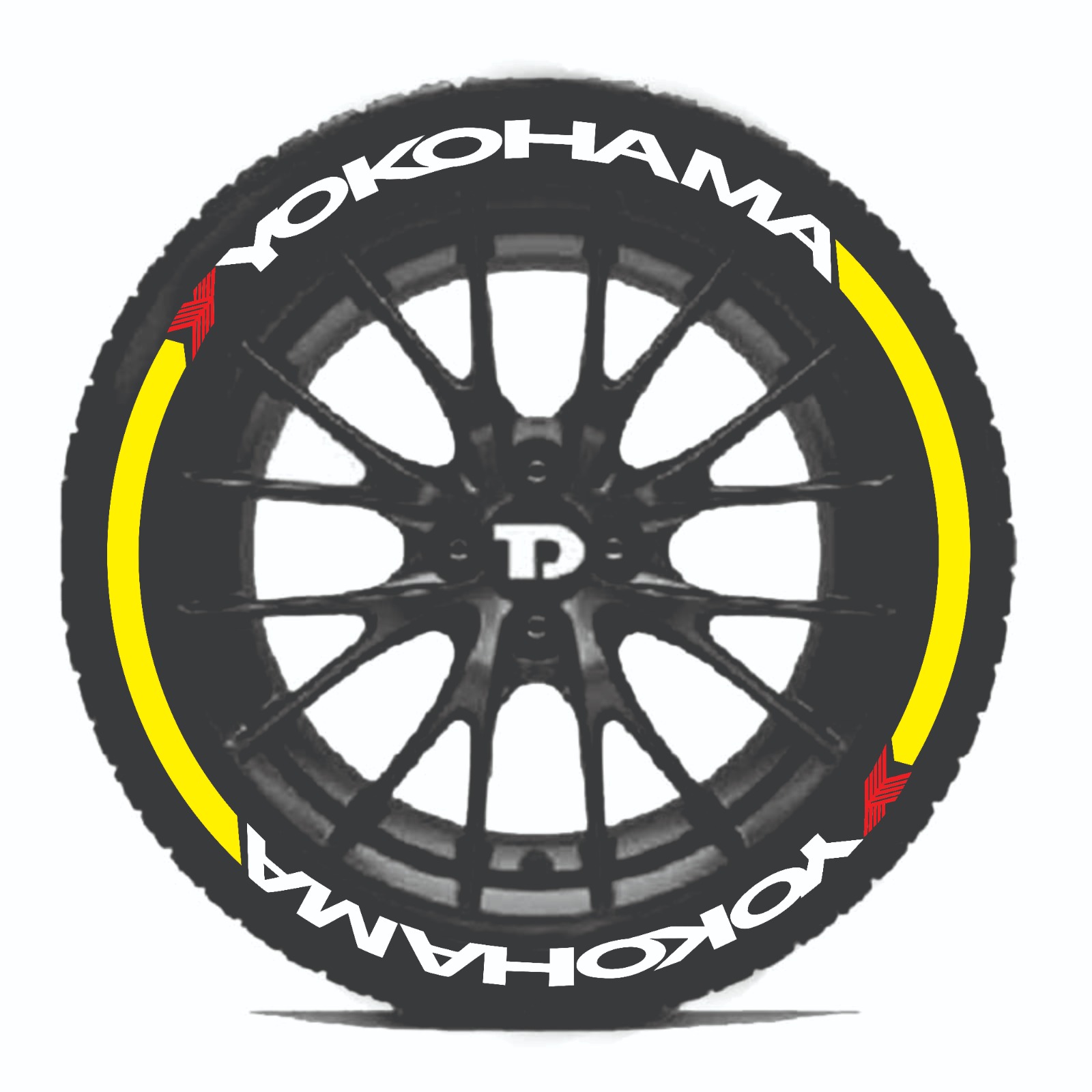 YOKOHAMA & STRIP TYRE 3D STICKERS - Image 3