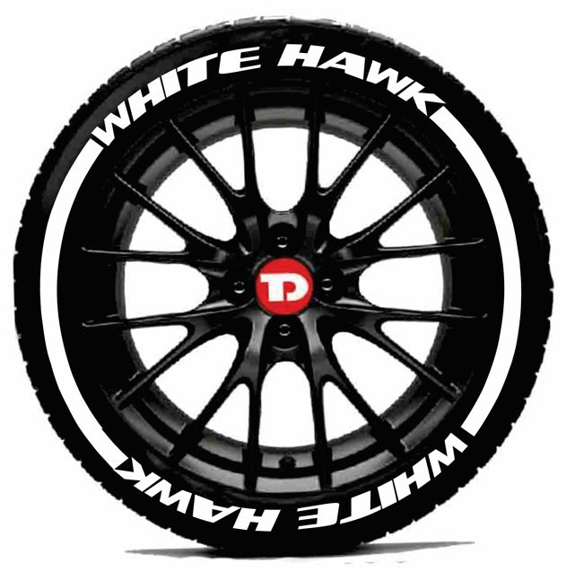 WHITE HAWK - CUSTOM TYRE 3D LETTERING KIT - Image 2
