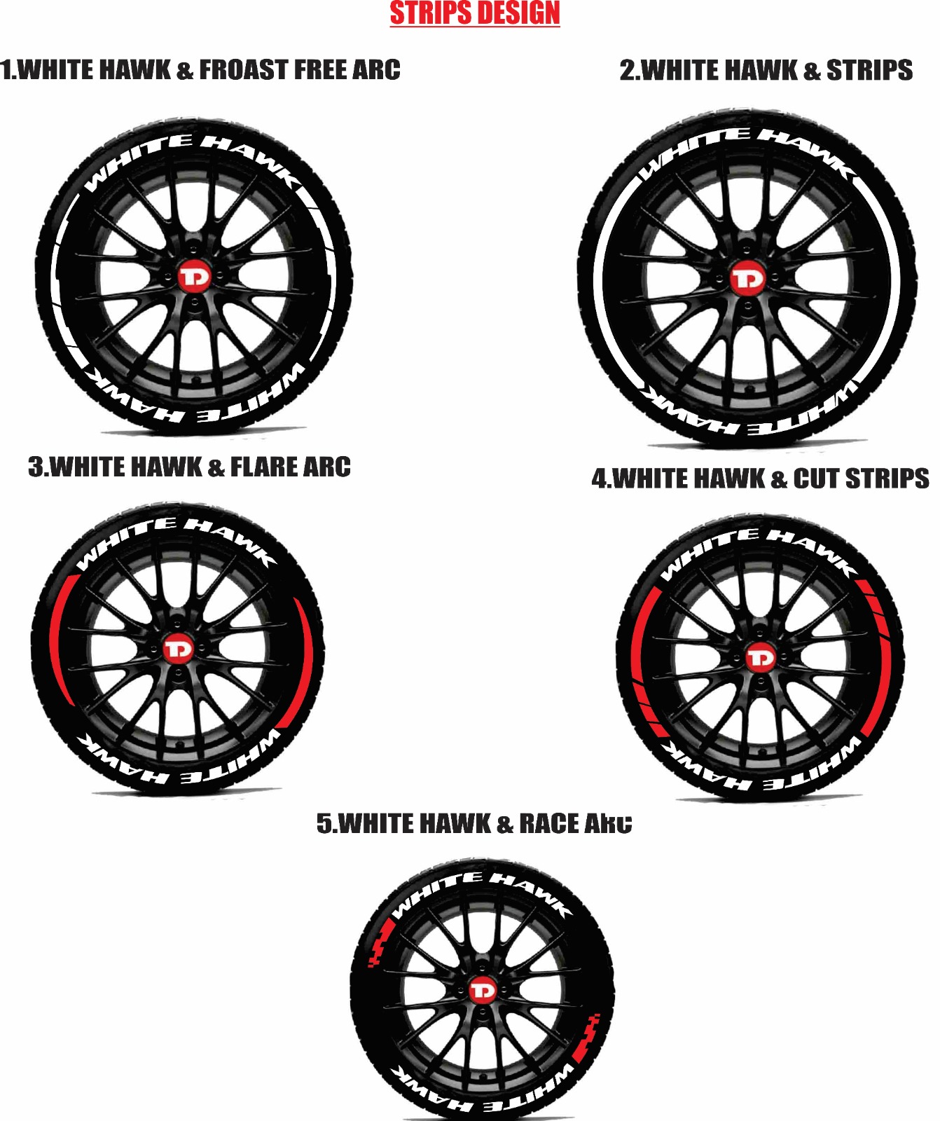 WHITE HAWK - CUSTOM TYRE 3D LETTERING KIT - Image 16
