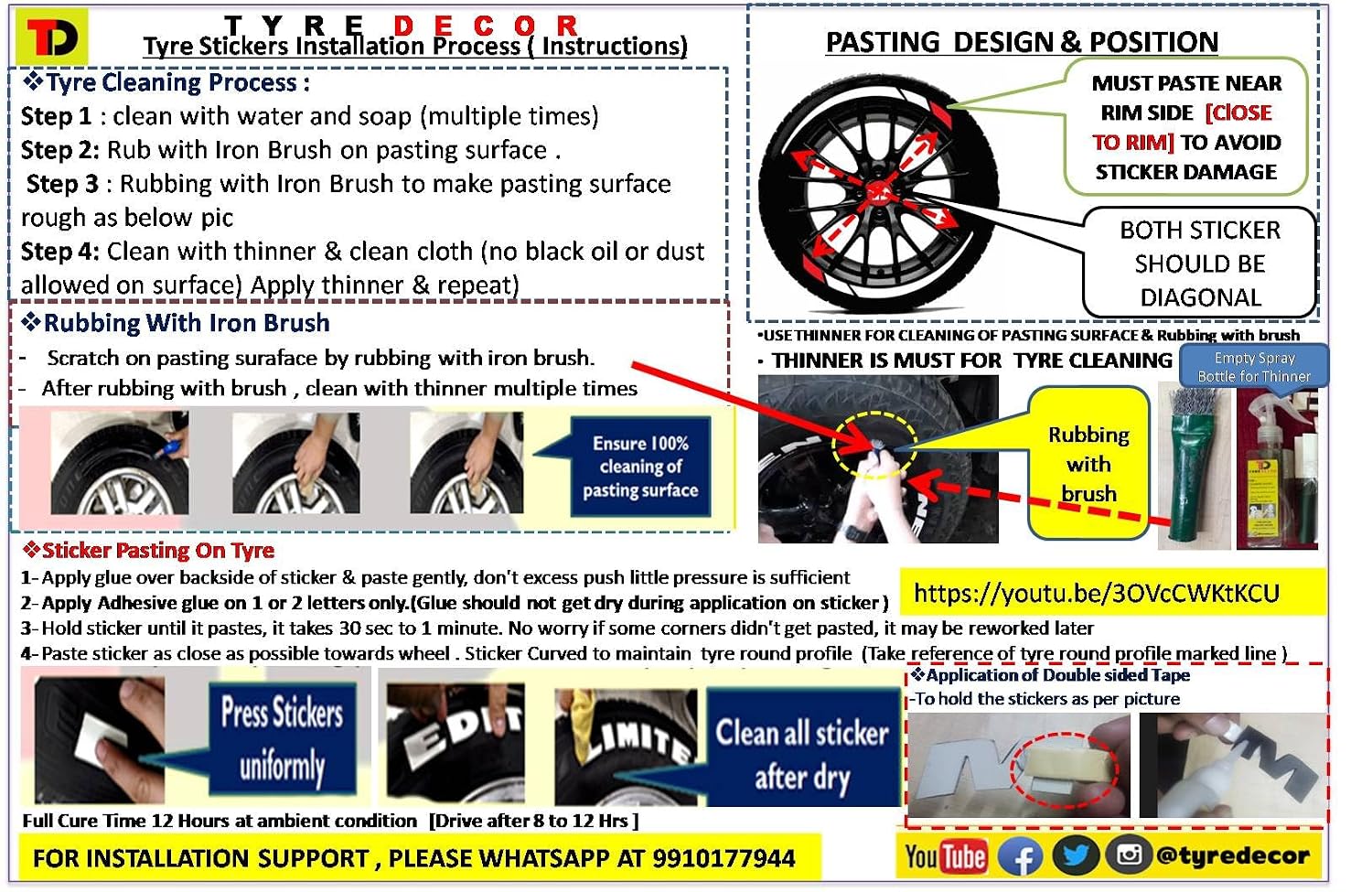 Flare & 2 Color Small Strips - Custom Tyre 3D Sticker - Image 17