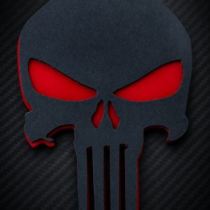 Acrylic 3D Car Bike Sticker Type Logo Decal Emblem - SKULL